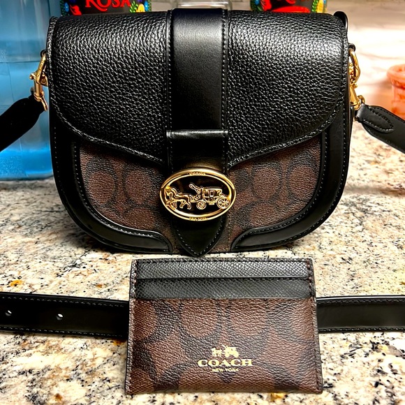 Coach Handbags - Coach Georgie Saddle Bag and Mini Wallet 🌸